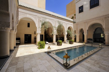 Morocco, Middle Atlas, Fez, Imperial City, Fez El Bali, medina listed as World Heritage by UNESCO, Riad Fes luxury hotel