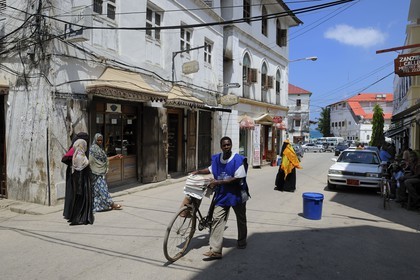 Tanzania, Zanzibar Archipelago, Unguja island (Zanzibar), Stone Town, listed as World Heritage by UNESCO, the main street Shangani street