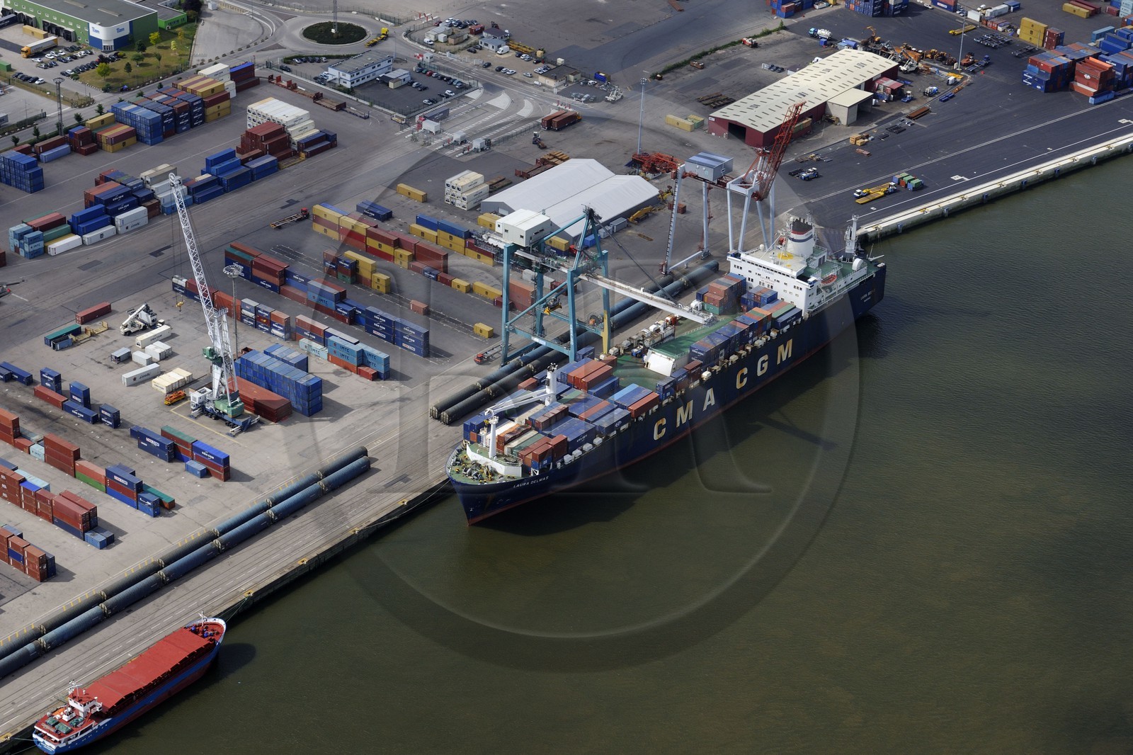 France, Seine-Maritime (76), le Grand Port Maritime de Rouen à Grand-Couronne (vue aérienne)