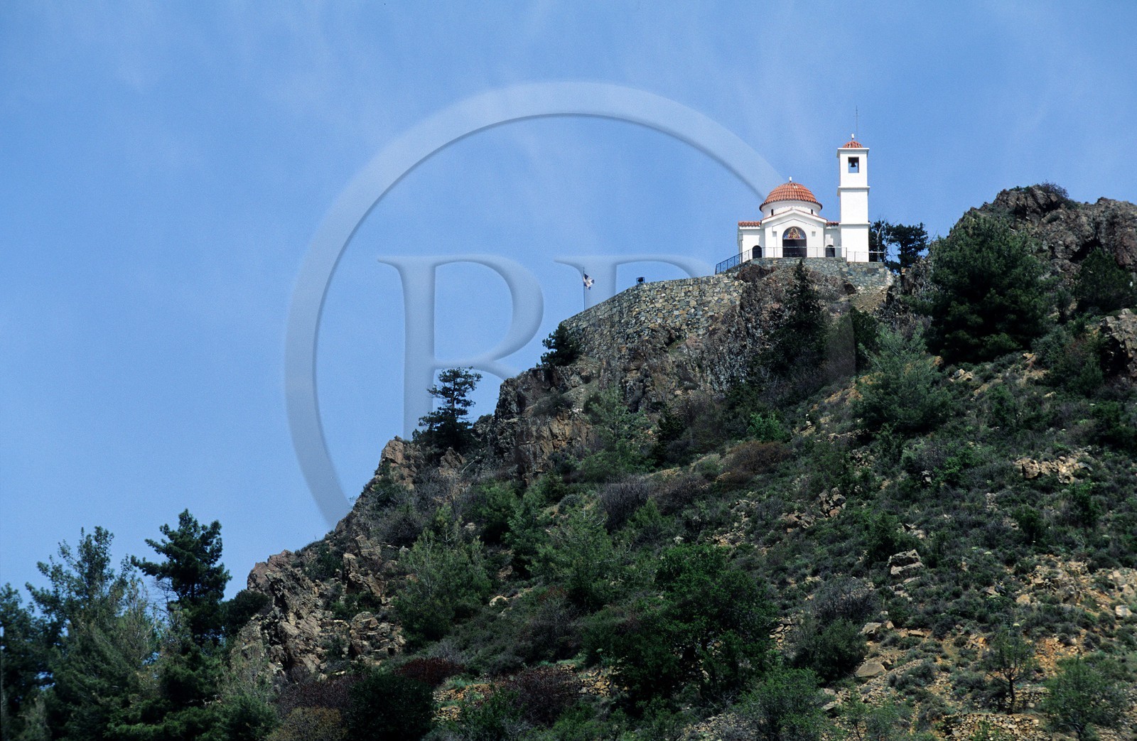 Chypre, région du centre, Massif du Troodos, église perchée d'Agridia