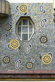 France, Ille-et-Vilaine, Rennes, building Poirier (1931) at 7 avenue January which facade was decorated by Isidore Odorico