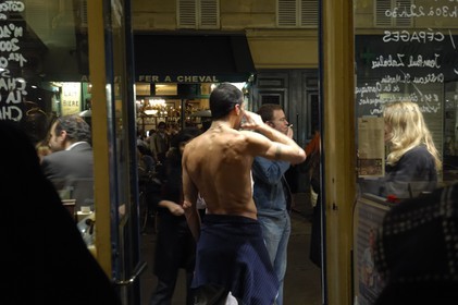 France, Paris, rue Vieille du Temple at night