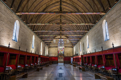 France, Côte-d'Or (21), Beaune, zone classée Patrimoine Mondial de l'UNESCO, Hospices de Beaune, l'Hôtel-Dieu, la Grande salle des Pôvres et ses lits à rideaux