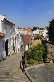 Norway, Rogaland County, Stavanger, wooden houses in the old town