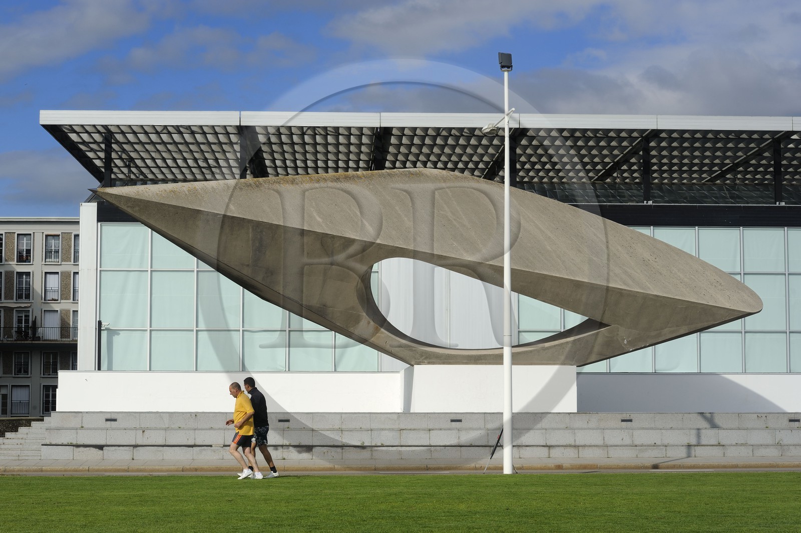 France, Seine-Maritime (76), Le Havre, Centre-ville reconstruit du Havre par Auguste Perret classé Patrimoine Mondial de l'UNESCO, le musée d'Art Moderne André Malraux en bord de mer