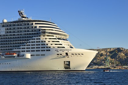 France, Bouches du Rhone, Marseille, Euroméditerranée Zone, Great Seaport of Marseille, cruise ship