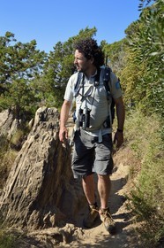 France, Var (83), Iles d'Hyères, Parc national de Port Cros, Ile de Port-Cros, Johann Cerisier, garde moniteur du parc national de Port-Cros en tournée de surveillance