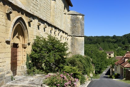 France, Dordogne, Perigord Pourpre, the Bastide of Molieres, Notre-Dame-de-la-Nativité church