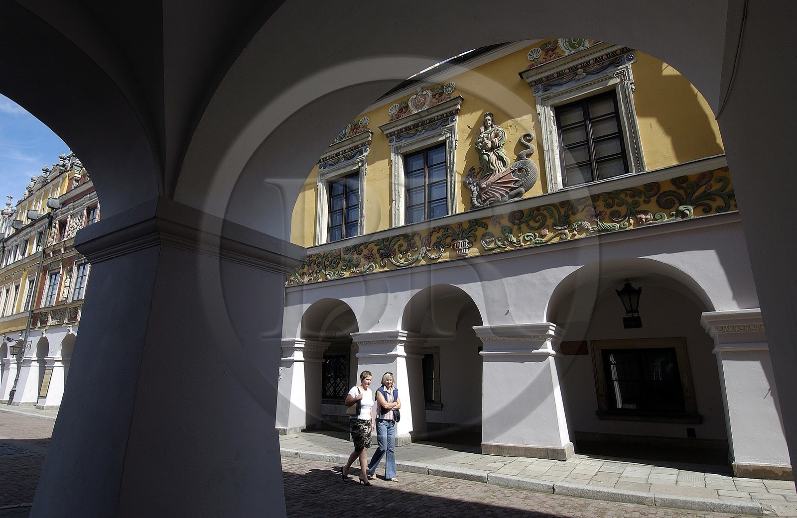 Pologne, région de Lublin, ville Renaissance de Zamosc classé Patrimoine Mondial de l' UNESCO, maison dite de La Madone sur la place du marché, construite par de riches commerçants arméniens
