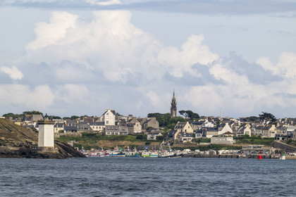 France, Finistère, Le Conquet and the Kermorvan lighthouse on the Kermorvan peninsula