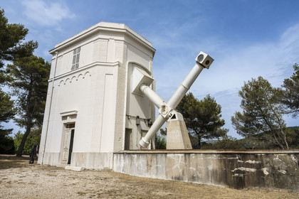 France, Alpes-Maritimes (06), Nice, le Mont Gros, l'observatoire conçu par l'architecte Charles Garnier, l'Equatorial Coude qui comporte un toit coulissant