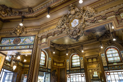 France, Loire Atlantique, Nantes, Graslin district, La Cigale brasserie with its Art Nouveau interior decoration