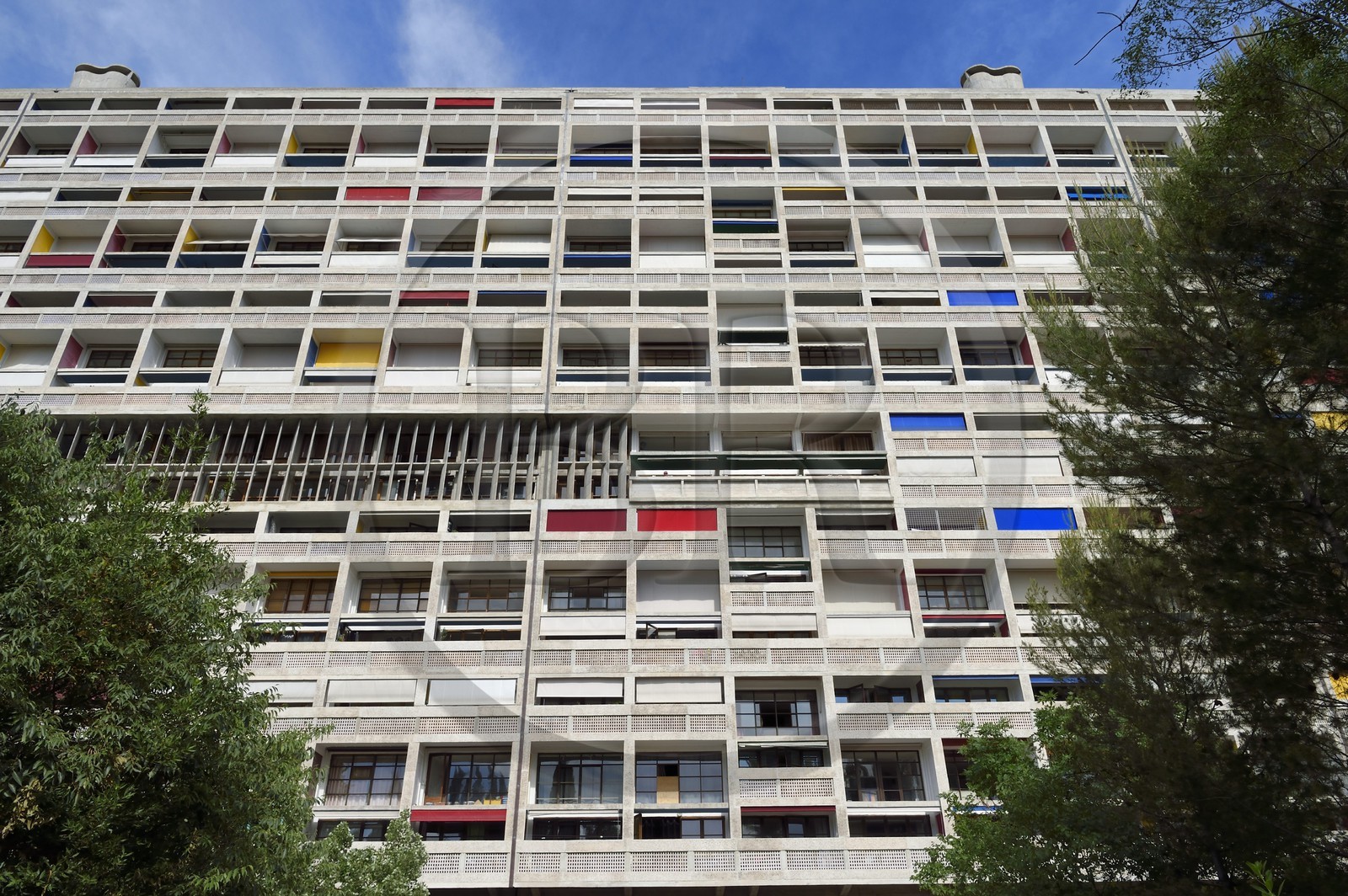 France, Bouches-du-Rhône (13), Marseille, oeuvre architecturale de Le Corbusier, classée Patrimoine Mondial de l'UNESCO, la Cité Radieuse par l'architecte Le Corbusier