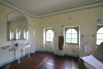 France, Pyrenees Atlantiques, Basque Country, Cambo les Bains, Villa Arnaga, the French author Edmond Rostand's house and museum, the hydrotherapy room