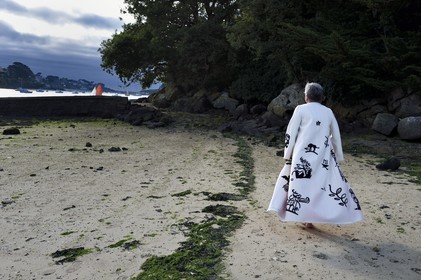 France, Finistere, Lannilis, Prat Ar Coum, the artist Loic Madec