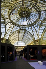 France, Paris (75), le Grand Palais, salon du collectionneur sous la coupole vitrée