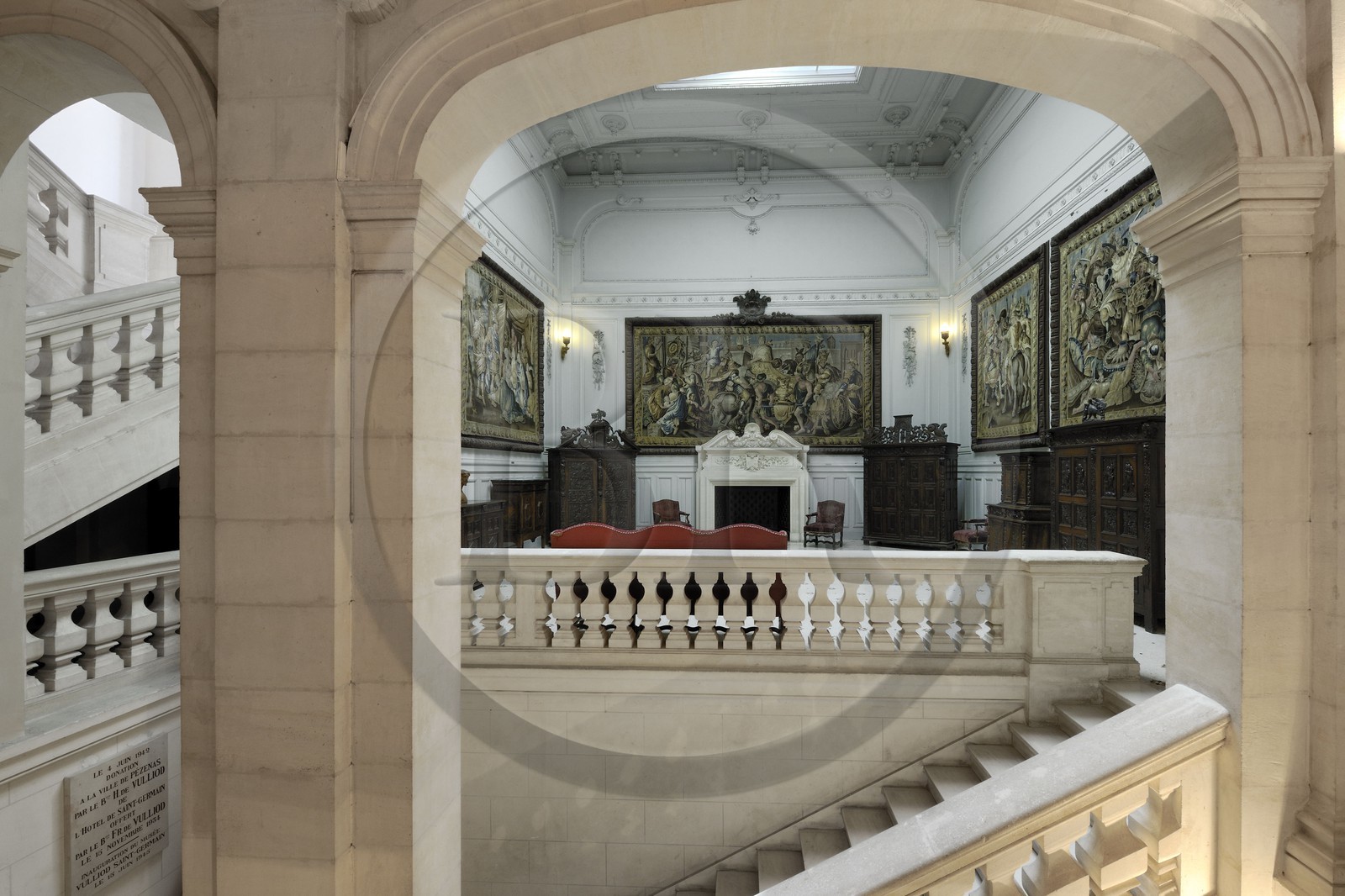 France, Hérault (34), Pézenas, vieille ville, hôtel Saint Germain, actuellement musée de Vulliod-Saint-Germain