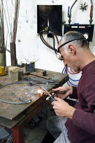 France, Paris, Saint Germain des Pres district, Ecole nationale superieure des Beaux-Arts (Fine Arts school), Michel Salerno's metal workshop