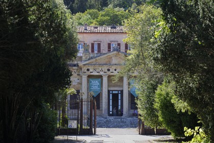 Italie, Toscane, l’Ile d’Elbe, San Martino, la Villa Napoleonica achetée par Napoléon 1er lors de son exile au dessus de la galerie construite en 1851 par le prince russe Alexandre Demidoff