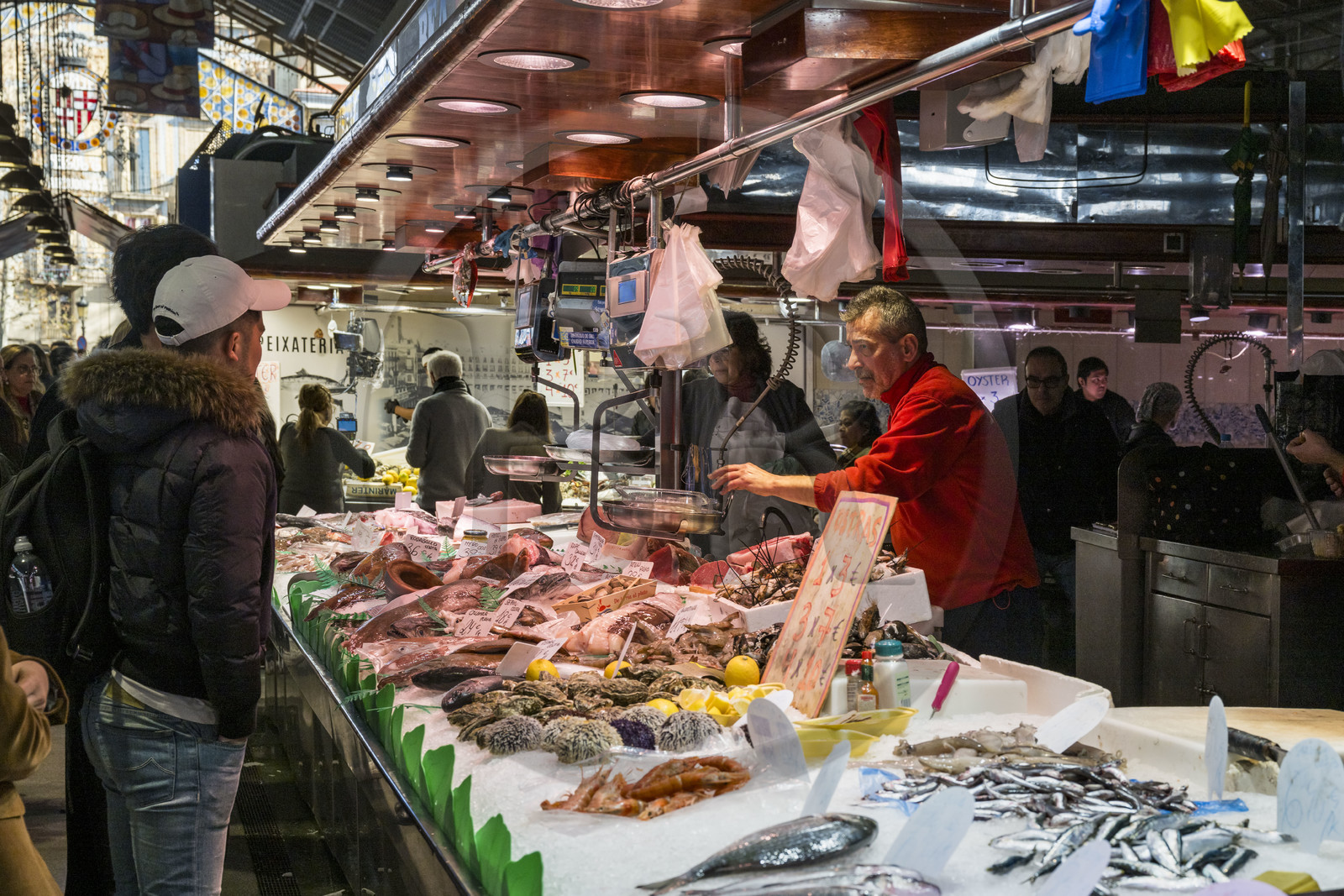 Espagne, Catalogne, Barcelone, Las Ramblas, le marché de la Boqueria