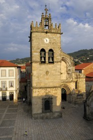 Portugal, Minho region, Guimaraes, town listed as World Heritage by UNESCO, conventual church of Nossa Senhora da Oliveira on Largo da Oliveira square
