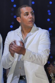 Maroc, région de l'Oriental, station balnéaire de Mediterrania Saïdia, soirée d'inauguration du 19 juin 2009, le chanteur Faudel Belloua