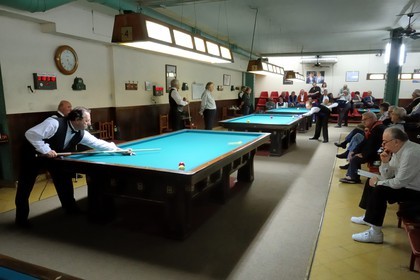 Argentina, Buenos Aires, Monserrat district, Los 36 Billares, billiard hall and tango school on the Avenida de Mayo