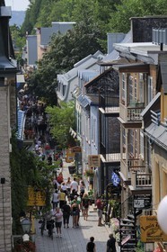 Canada, province de Québec, ville de Québec, Vieux-Québec classé Patrimoine Mondial de l' UNESCO, rue du Petit-Champlain dans la ville basse