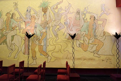 France, Alpes-Maritimes, Menton, the City Hall, the wedding room entirely decorated by Jean Cocteau in 1957