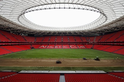 Spain, Basque Country, Biscay Province, Bilbao, the San Mamés Stadium (2013) by architect Norman Foster, headquarters of Athletic Bilbao (Athletic Club)