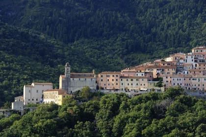 Italy, Tuscany, Elba Island, the perched village of Marciana