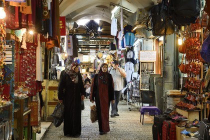 Israel, Jerusalem, holy city, the old town listed as World Heritage by UNESCO, Market street (souk Khan El-Zeit) in the muslim quarter