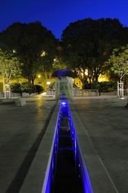 France, Gard, Nimes, la place d'Assas (Assas Square), fountain designed by Martial Raysse