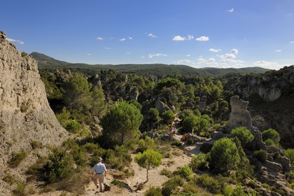 France, Herault, Cirque de Moureze, dolomitic rocks