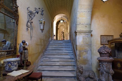 France, Vaucluse, Parc Naturel Regional du Luberon (Natural Regional Park of Luberon), Ansouis, labelled Les Plus Beaux Villages de France (The Most Beautiful Villages of France), Ansouis castle