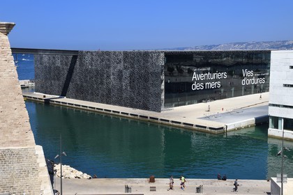 France, Bouches-du-Rhône (13), Marseille, MuCEM (Musée des civilisations de l'Europe et de la Méditerranée) par les architectes Rudy Ricciotti et R. Carta