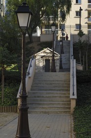France, Paris (75), the Regard de la Roquette in the rue des Cascades, a structure giving access to a pipeline
