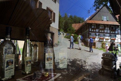 Germany, Black Forest, Schwarzwald, Baden-Württemberg, Ottenhöffen, Schnapsbrunnen, schnaps (Schnapps) fountain, self service eau de vie (a strong alcolholic drink) in a fountain