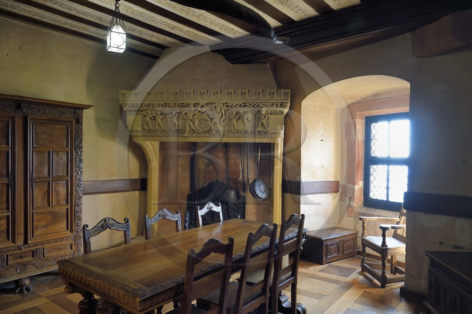 France, Bas-Rhin (67), Orschwiller, le chateau du Haut-Koenigsbourg, la chambre lorraine