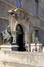 France, Herault, Montpellier, historical center, Medecine University, the main entrance
