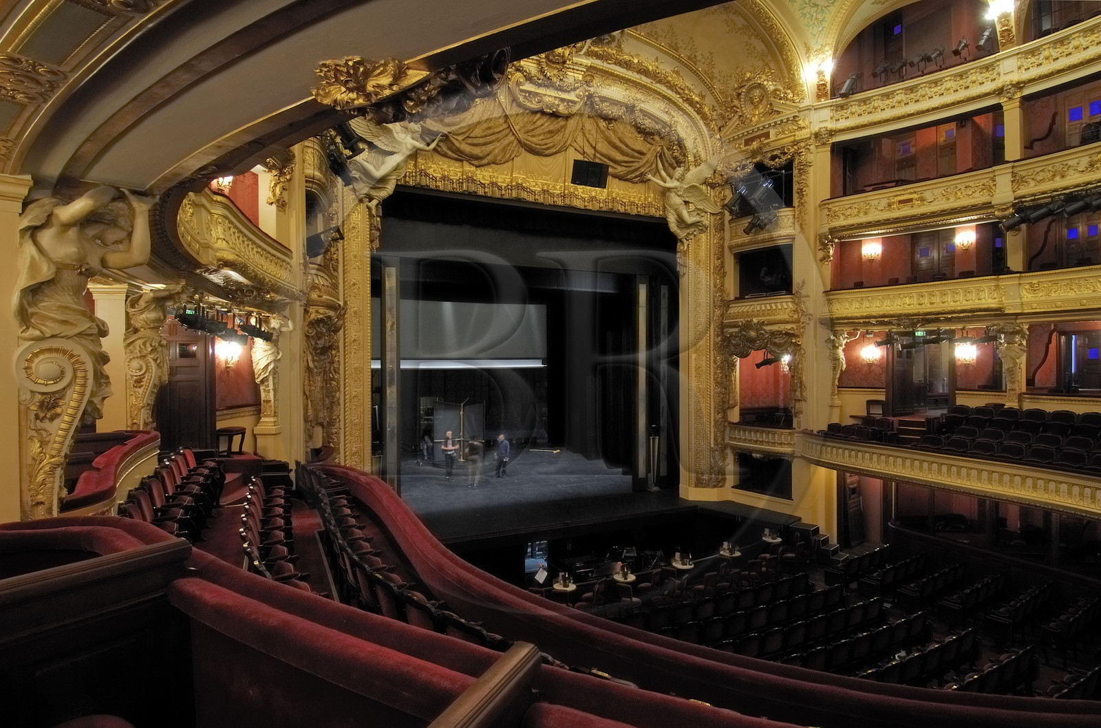 France, Paris (75), Le Théâtre national de l'Opéra-Comique aussi appelé salle Favart située place Boieldieu, la salle