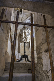 France, Bouches du Rhone, Regional Natural Park of the Alpilles, Saint Remy de Provence, Saint-Paul-de-Mausole monastery, the historic psychiatric asylum the Maison de santé Saint-Paul where Van Gogh was interned in 1889-1890, straitjacket