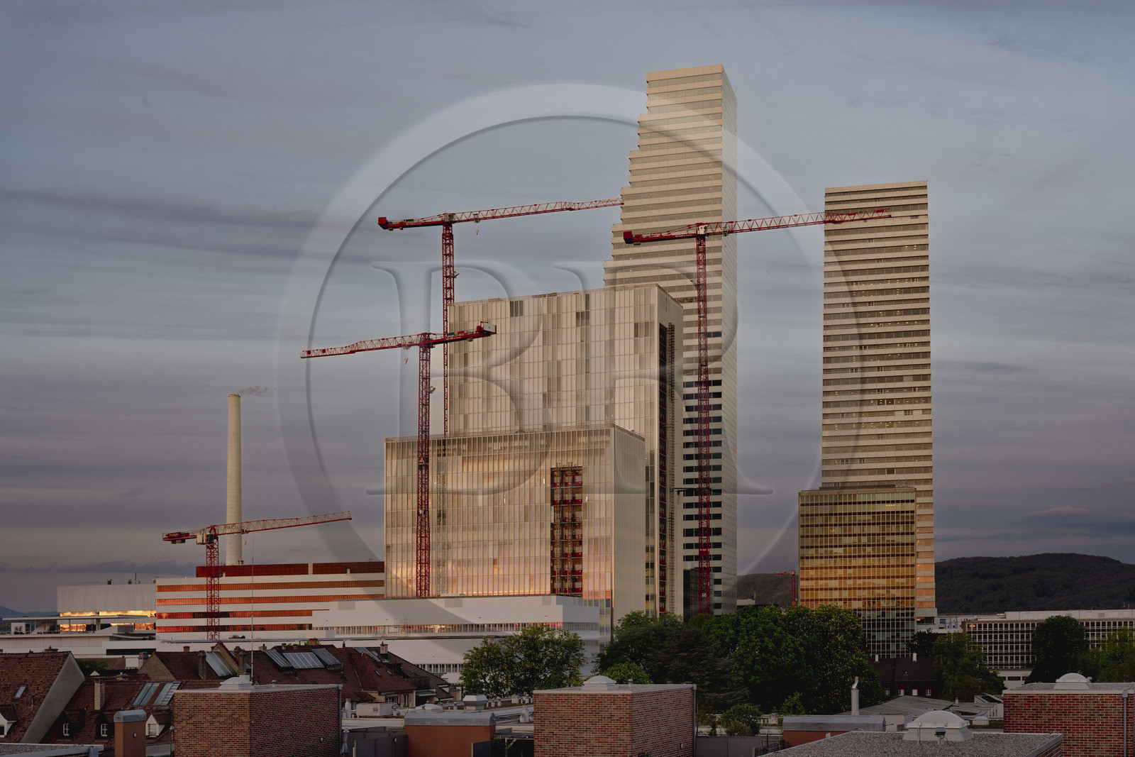 Suisse, Bâle, les Tours Roche, les plus hautes de Suisse signées par les architectes Herzog et de Meuron