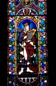 Republic of Ireland, Dublin, stained glass of Saint Patrick's cathedral