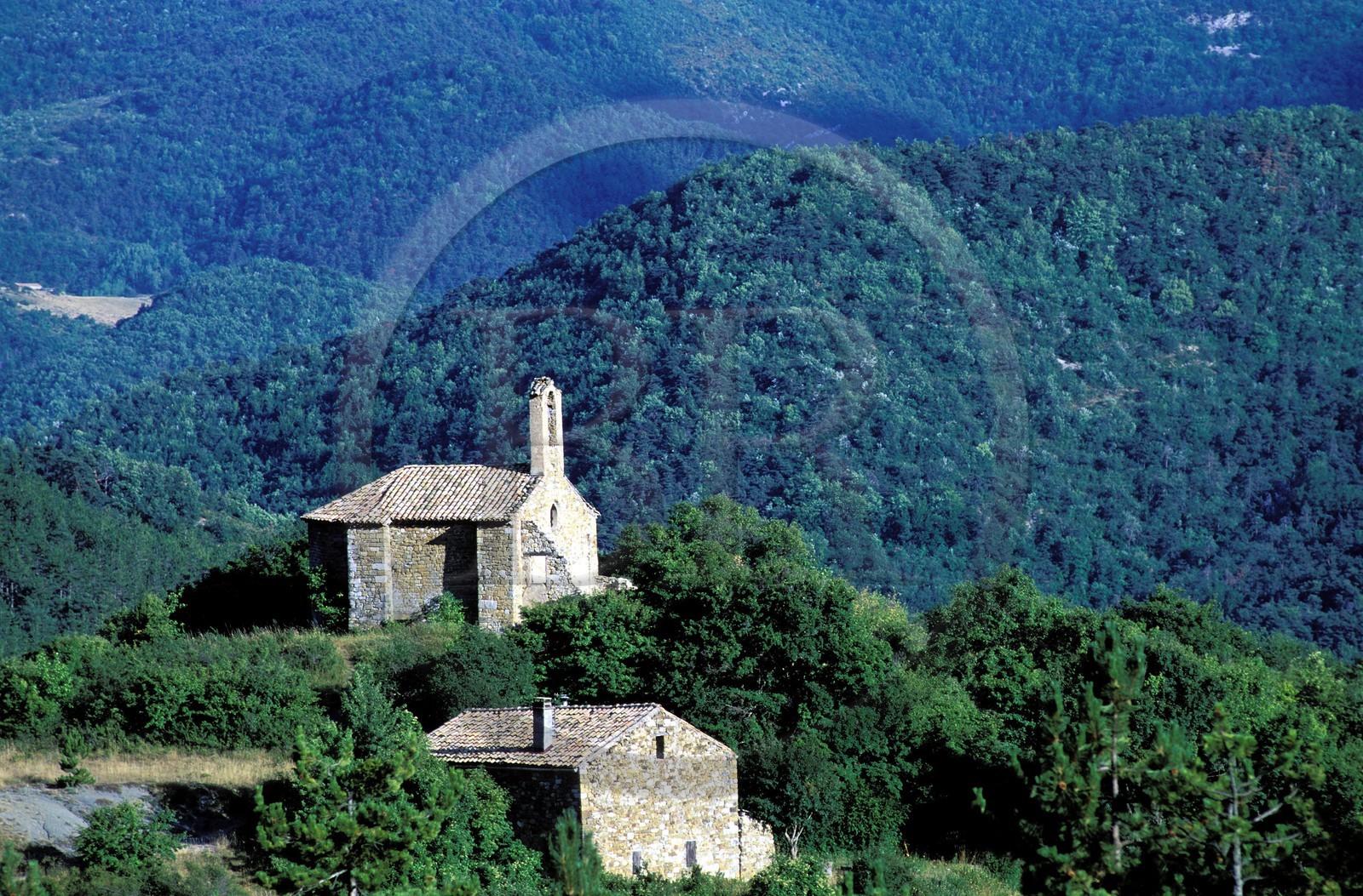 France, Hautes-Alpes (05), Pays du Buëch, la chapelle Saint-Cyrice à l' ouest d' Orpierre