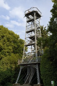 France, Haut Rhin, Mulhouse, Rebberg district, the Belvedere, metal tower atop the Rebberg