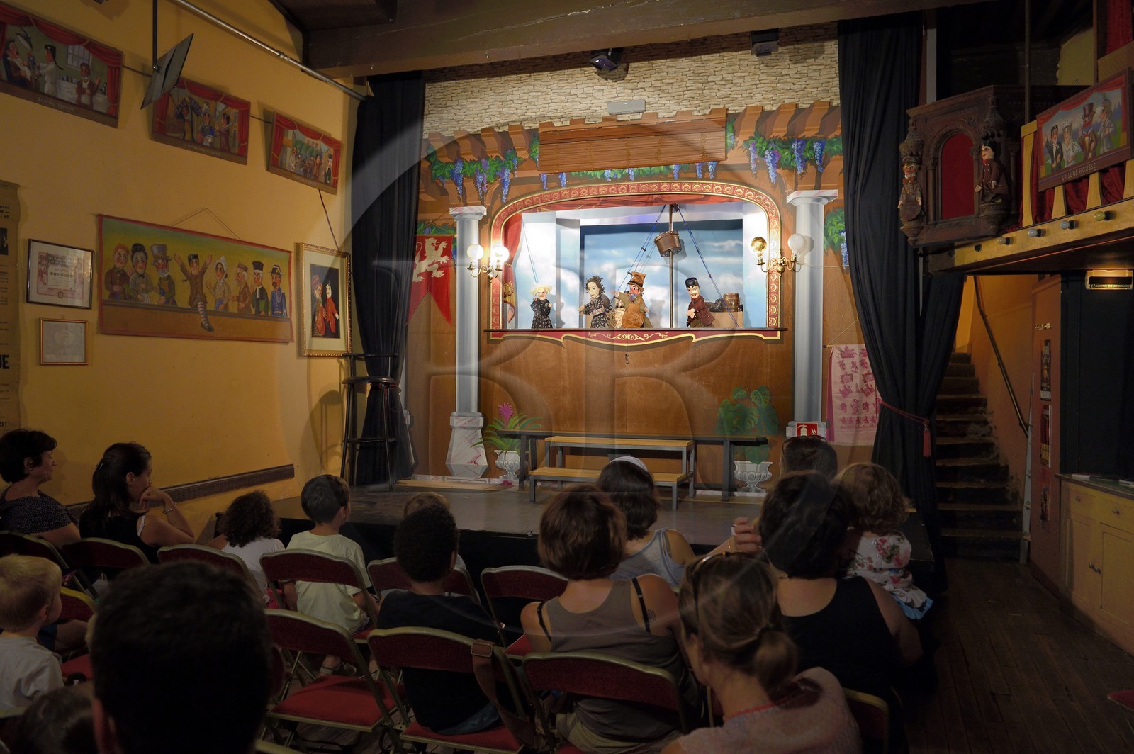 France, Rhône (69), Lyon, site historique classé Patrimoine Mondial de l'UNESCO, Vieux Lyon, quartier Saint-Georges, place de la Trinité, le Théatre la Maison de Guignol