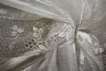 France, Yvelines (78), château de Versailles, ateliers de restauration du château, atelier des dessins et estampes, détail du portrait de Mme Campan lectrice de Marie Antoinette par J.Boze