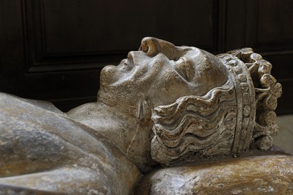 France, Seine Maritime, Rouen, Notre Dame of Rouen Cathedral, recumbent statue of Guillaume-Longue-Epee Duke of Normandy and son of Rollon