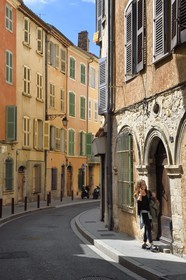 France, Var, Draguignan, buildings in rue de l'Observance